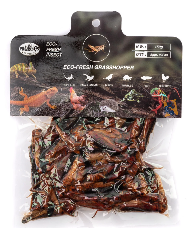 ProBugs Eco-Fresh Bulk Grasshoppers 150g (approx 80pcs)